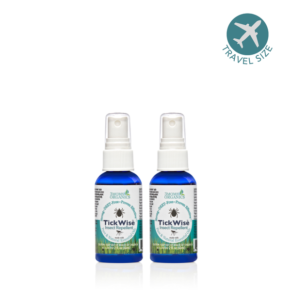 Mosquito & Tick Repellent Spray, All-Natural Ingredients, Lemon Vanilla Scent (2oz - Travel Size)